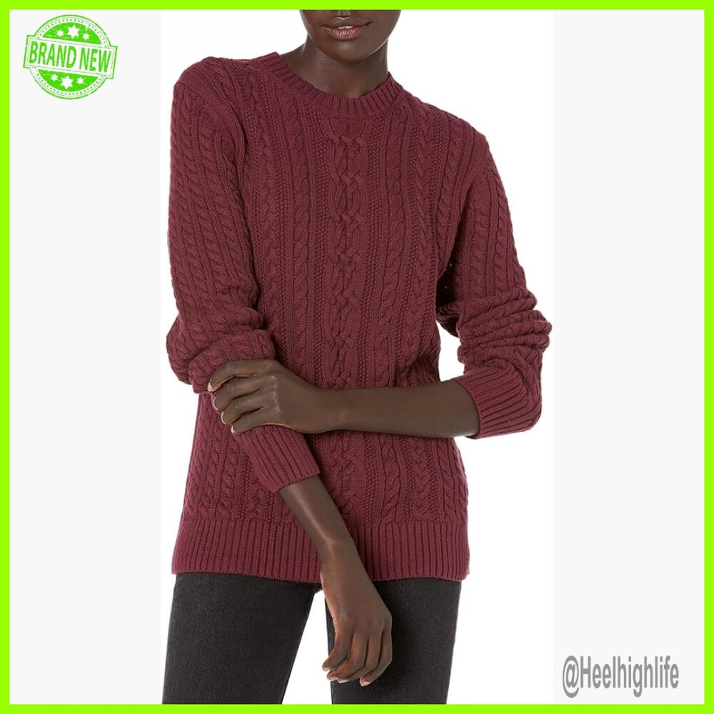 Soft Fisherman Cable Knit Pullover Sweater, Regular Fit, Long Sleeve Crewneck